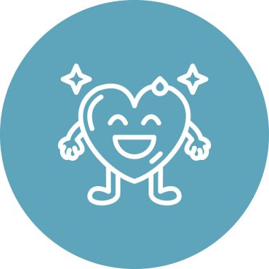 Yorgun Kalp Minimum Düz Yaratıcı Grafik Tasarımı