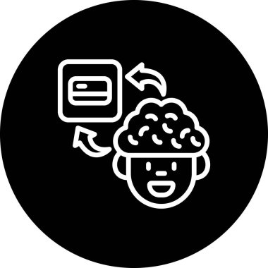 Kredi Kartı Çizgisi Simgesi Basit Görüntü Beyaz Arkaplanda İzole Edildi