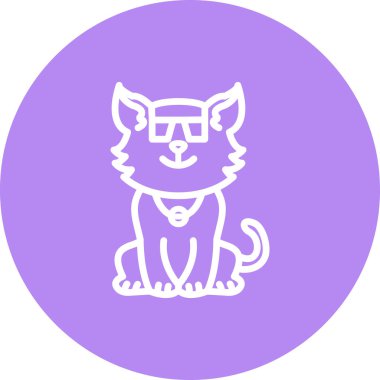 Cool Cat Premium Zarif Dijital Tasarım Sembolü