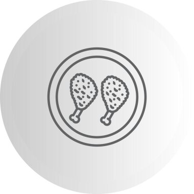 Kızarmış Tavuk Zarif Modern Sanat Sembolü