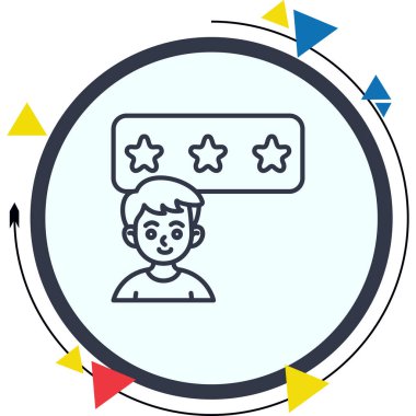 Basit geribildirim simgesi vektör çizimi