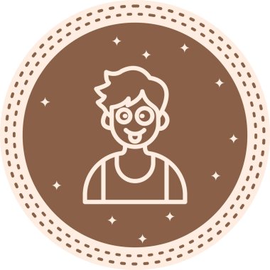 Aptal Çocuk Zarif Çağdaş Dijital Grafik Özelliği