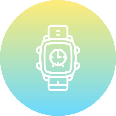 Akıllı Saat Minimum Düz Kullanıcı Deneyimi Sembolü