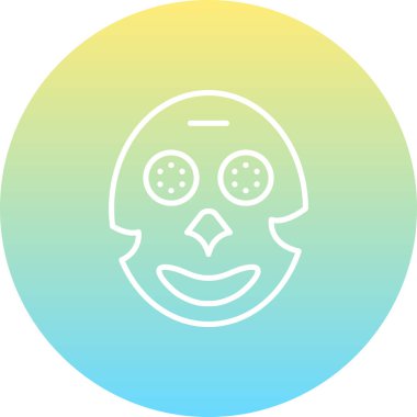 Yüz Maskesi Simgesi, Basit İllüstrasyon