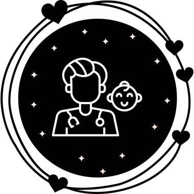 Pediyatrist Minimum Düz Yaratıcı Grafik Tasarımı