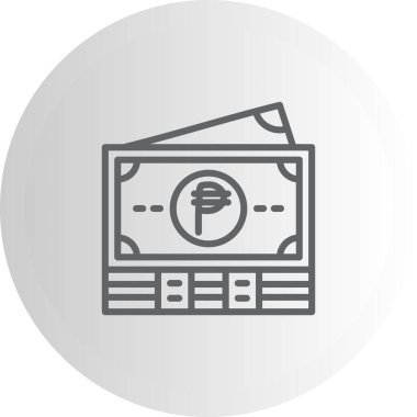 Filipin Pezosu Notları Minimum Düz Yaratıcı Grafik Tasarımı