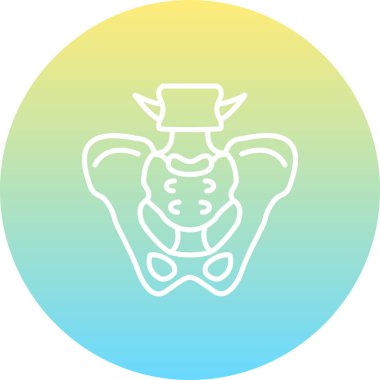 Pelvis Entelektüel Özel Vektör Sanat Nesnesi