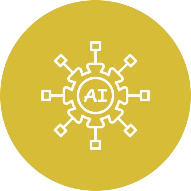 Merkezi yapay zeka etiketli mekanik ekipmanlar ve yapay zeka işleme için yayılan bağlantı düğümleri.