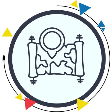 konum web simgesi vektör illüstrasyonu