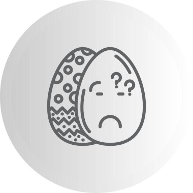 Easter Thinking Egg Elegant Minimal Digital Graphic Symbol