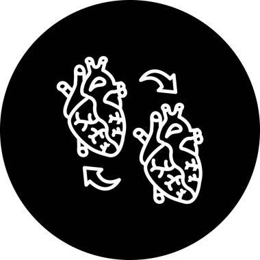 Kalp Nakli Yaratıcı İşlevsel Web Grafiksel Sembolü