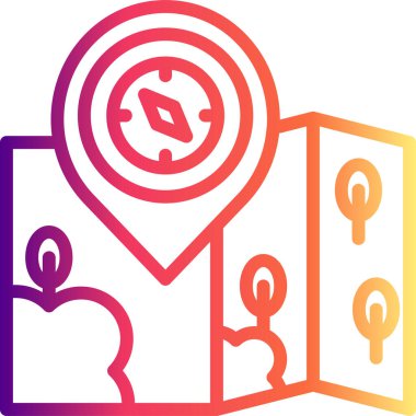 Harita gezinme web simgesi ile pusula