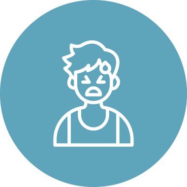 Üzgün Rahatlamış Çocuk Modern Soyut Yaratıcı Tasarım Varlığı