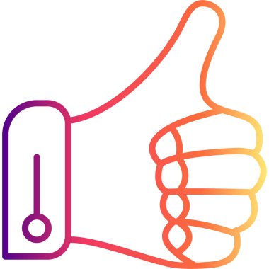 Beyaz Arkaplanda İzole Edilmiş Modern Satır Simgesi Başparmakları  