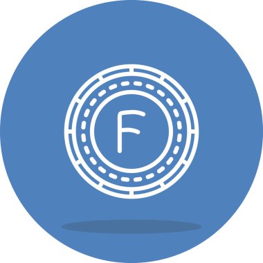 Belçika Frangı Bozuk Para Tarzı Temiz Ürün Tasarımı Nesnesi