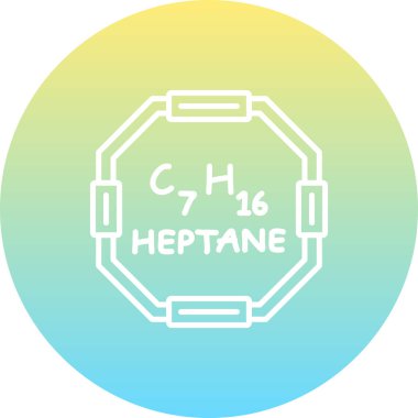 Heptan molekülünün kimyasal yapısı, web simgesi