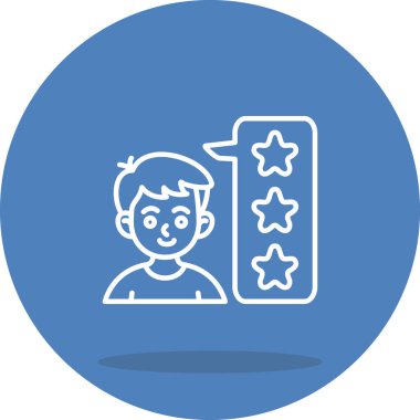 Kullanıcı Yorumu Web simgesi vektör illüstrasyonu