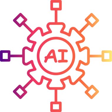 Merkezi yapay zeka etiketli mekanik ekipmanlar ve yapay zeka işleme için yayılan bağlantı düğümleri.