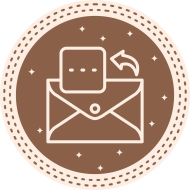 E- posta satırı simgesi, beyaz arkaplan üzerine basit illüstrasyon