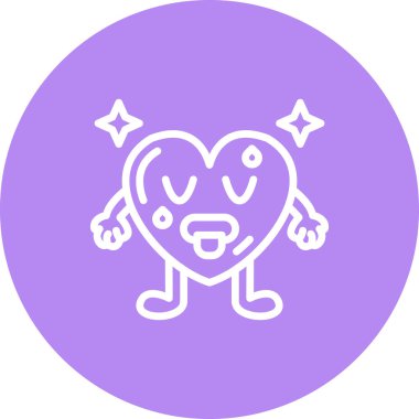 Kalp simgesi web işareti, beyaz arkaplanda izole edilmiş emoji simgesi