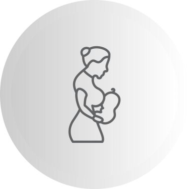 Göğüs simgesi basit düz illüstrasyon