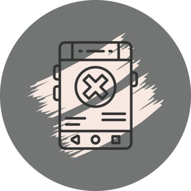 akıllı telefon simgesi, vektör illüstrasyonu basit tasarım