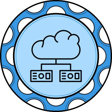 Bulut Kutusu Zarif Profesyonel Düz Grafik Sembolü