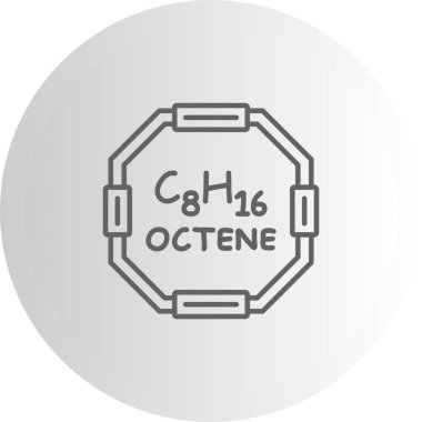 Octene molekülünün kimyasal yapısı, web simgesi