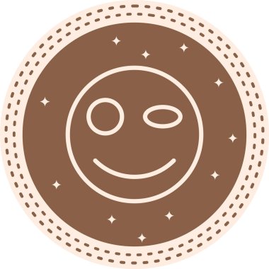 emoji simgesi, web kullanımı için basit tasarım vektör çizimi