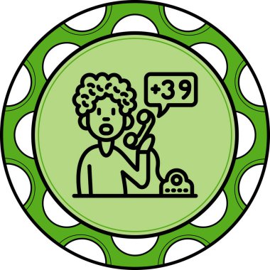 Sicilya telefon kodu, erkek ikonu arıyor.