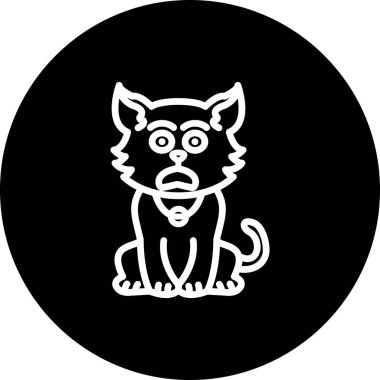 Korkak Kedi Minimum Düz Vektör İllüstrasyonu