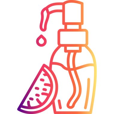 Karpuz Tohumu Yağ ağ ikonu vektör illüstrasyonu