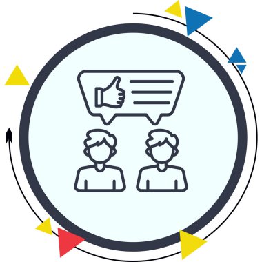 Basit geribildirim simgesi vektör çizimi