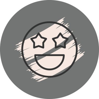 Çizgi film karalama simgesi web işareti, beyaz arkaplanda izole edilmiş emoji simgesi