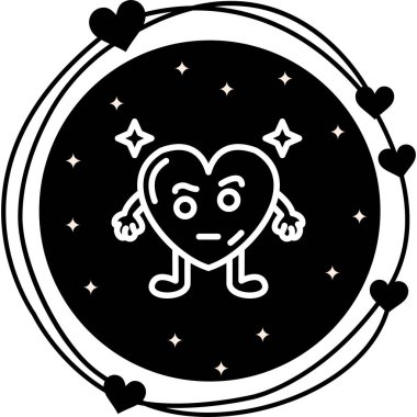 Kalp Kaşları Minimum Yüksek Çözünürlüklü Vektör Düzeni