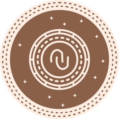 İsrail Sikkesi Modern Soyut Yaratıcı Tasarım Varlığı