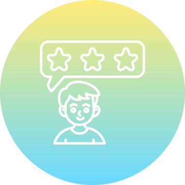 Basit geribildirim simgesi vektör çizimi