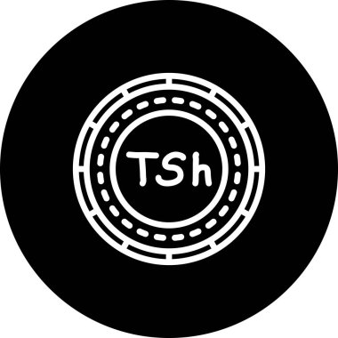 Tanzanya Madeni Parası Minimum Düz Vektör İllüstrasyonu