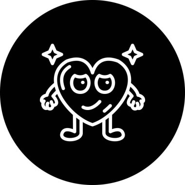 Yuvarlanan Gözlü Kalp Dinamik Web Sanat Düzenlemesi