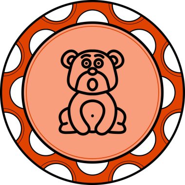 Şaşırmış Ayı Yaratıcı Modern Düz Vektör Tasarımı