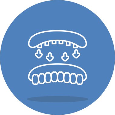 Takma dişler Minimum Düz Vektör İllüstrasyonu