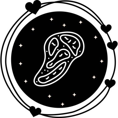 Biftek ikonunun vektör çizimi