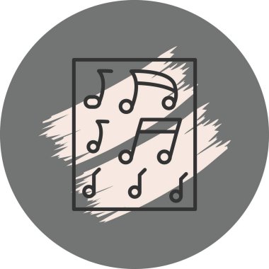 Note icon, vector illustration simple design