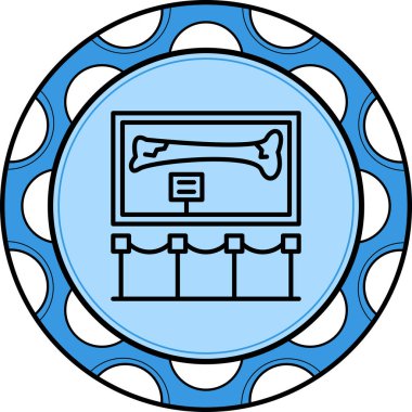kemik simgesi, vektör illüstrasyonu basit tasarım