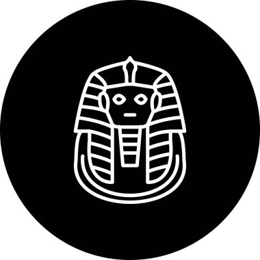 Firavun Satır Simgesi, Beyaz Arkaplanda Basit Görüntü 