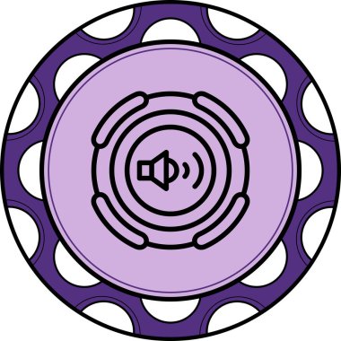 Ses web simgesi vektör illüstrasyonu