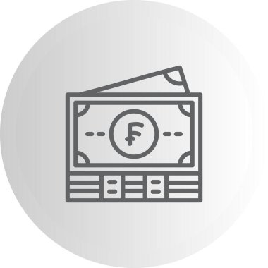 İsviçre Frangı Yüksek Kaliteli Modern Vektör Elementi