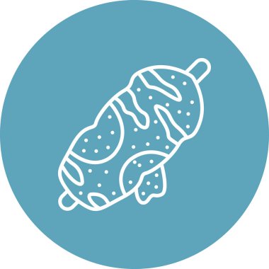 Kebap Simgesi vektör çizimi tasarımı