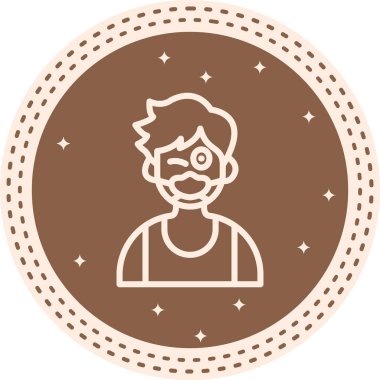 Maskeli Çocuk Yüksek Çözünürlüklü Minimum Vektör Tasarımı