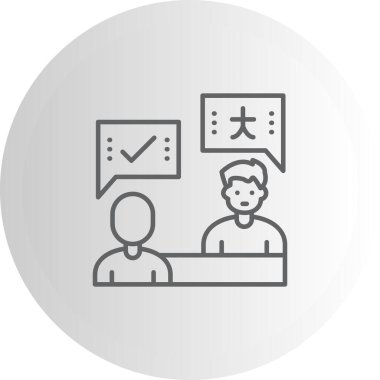 İş görüşmesi için düz simge